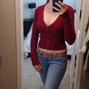 A&F Cozy cropped sweater